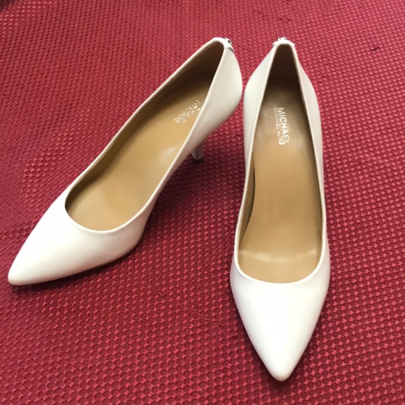 mk white heels
